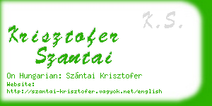 krisztofer szantai business card